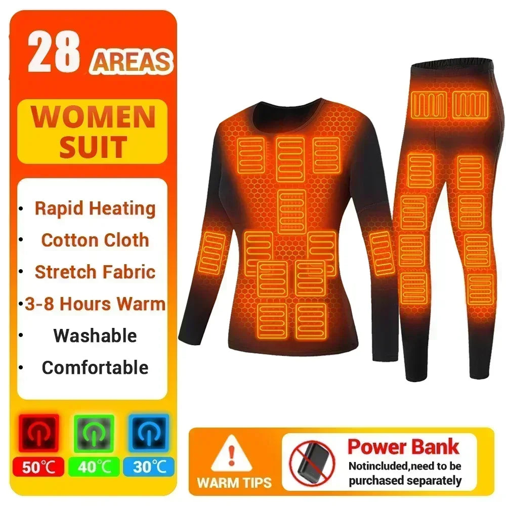 Winter Heated Underwear Pants Set
