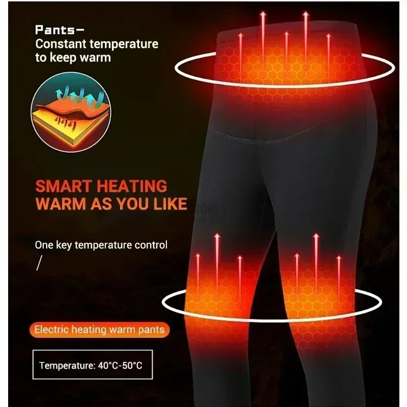 Winter Heated Underwear Pants Set