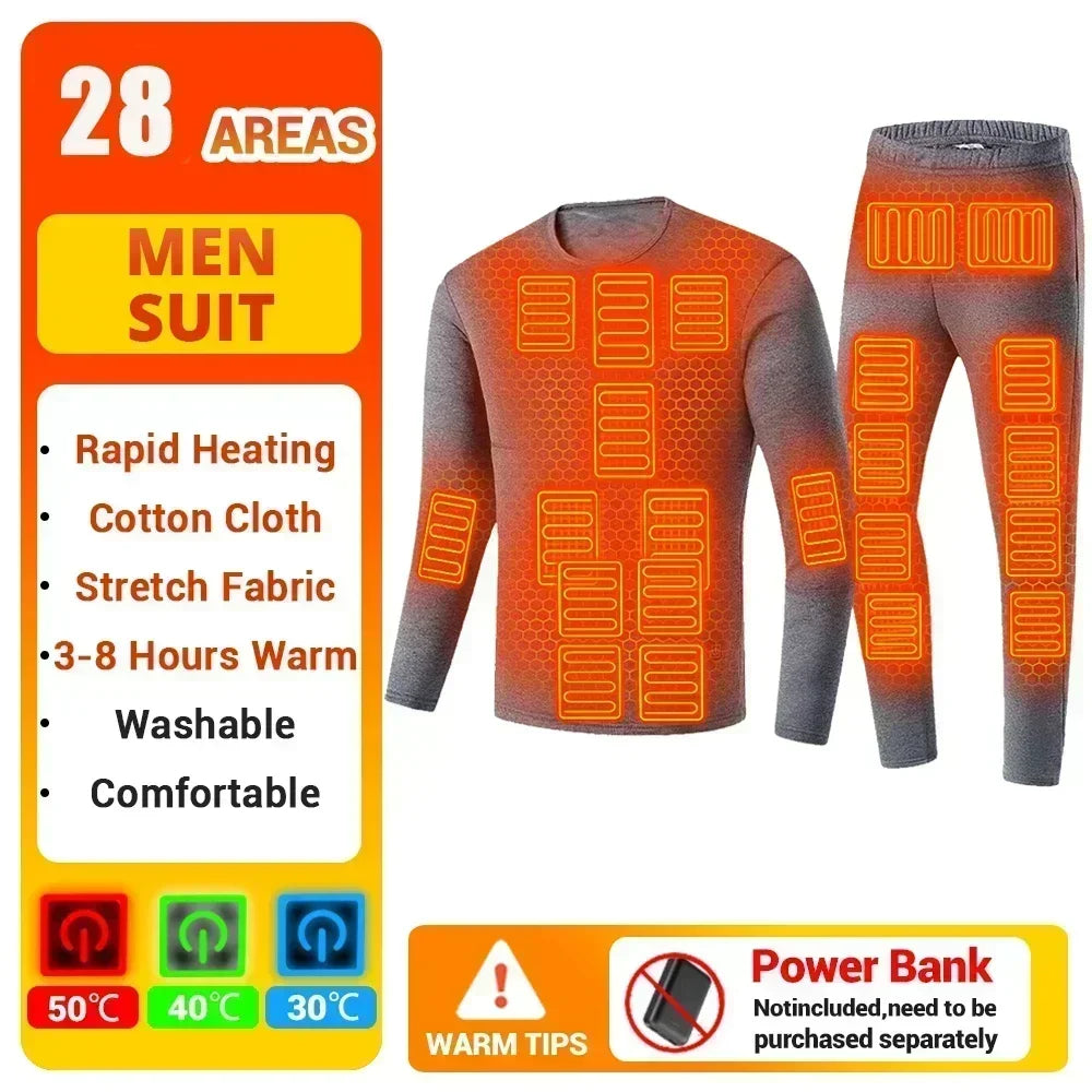 Winter Heated Underwear Pants Set