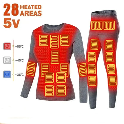 Winter Heated Underwear Pants Set