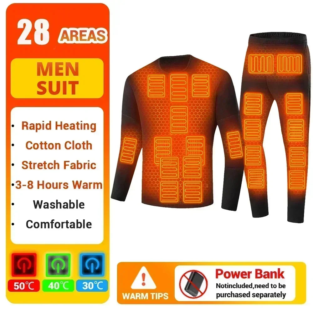 Winter Heated Underwear Pants Set